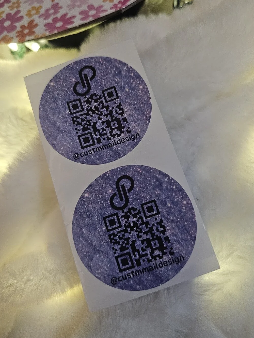 30 Count Stickers Qr Dark Purple